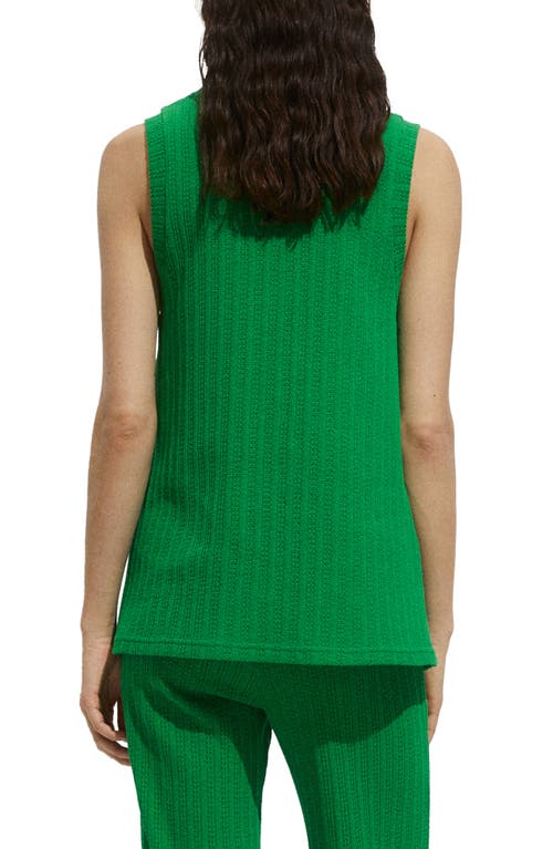 Shop Mango Sweater Vest In Green