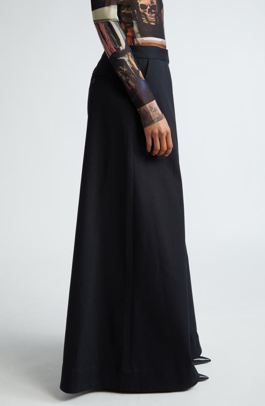 Shop Puppets And Puppets Rave Wide Leg Chino Trousers In Black