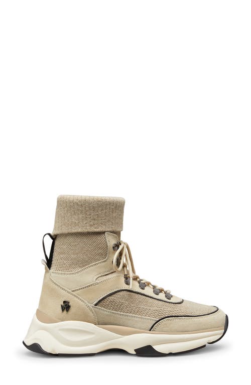 Shop Stuart Weitzman High Top Sneaker In Glaze/black/glaze