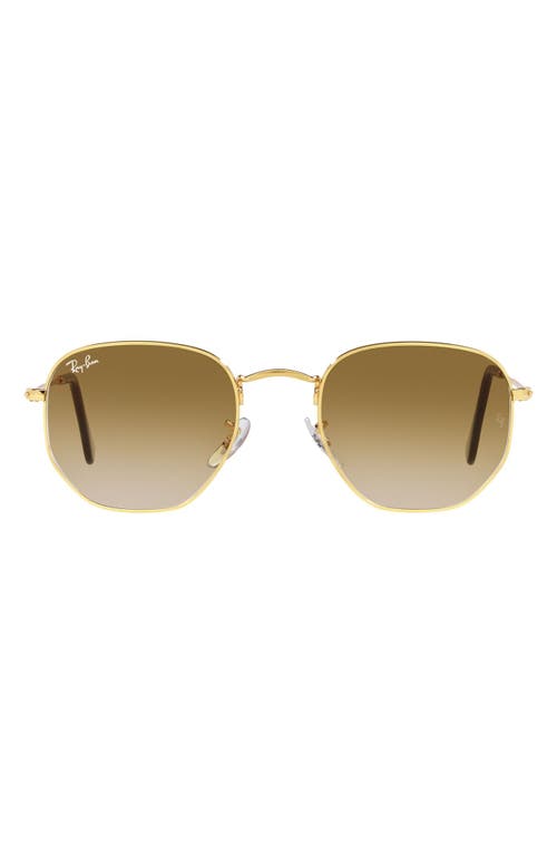 Ray-Ban 51mm Gradient Aviator Sunglasses in Arista/Clear Gradient Brown at Nordstrom