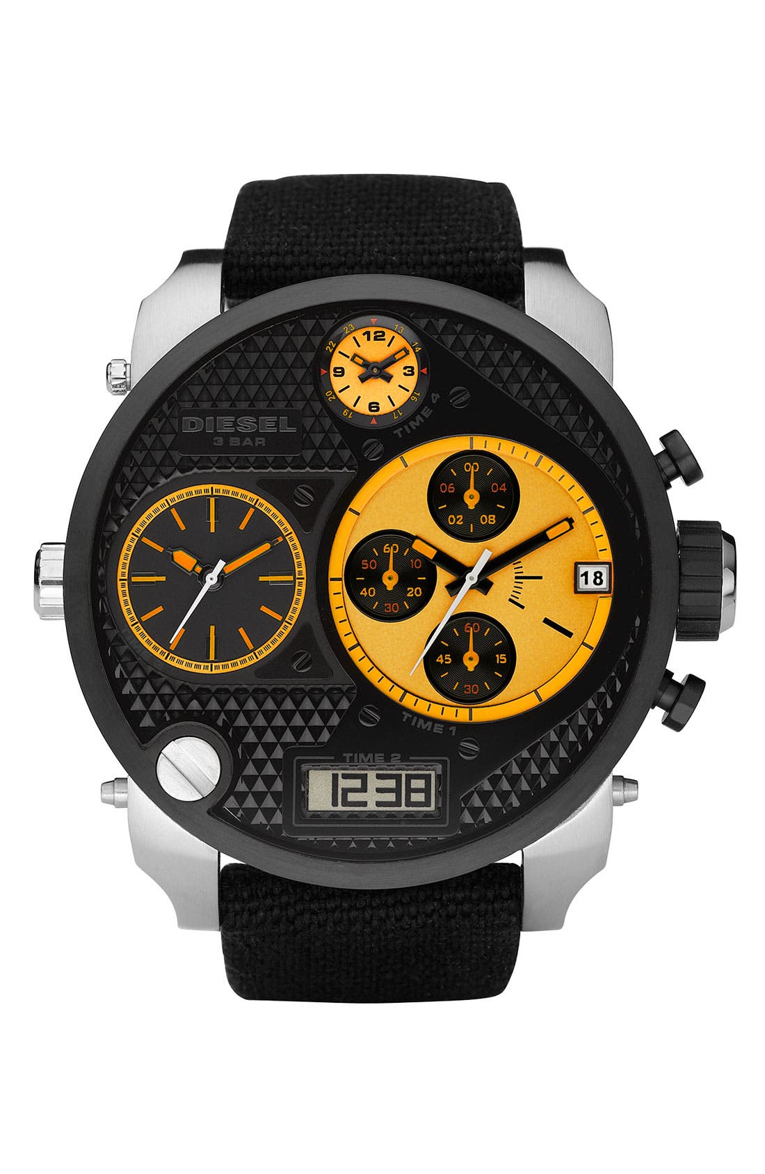 DIESEL<SUP>®</SUP>,
                                        'Mr. Daddy' Leather Strap Watch, 58mm,
                                        Main thumbnail 10, color,
                                        003