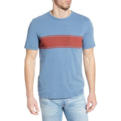 Faherty Surf Stripe Pocket T-Shirt, Blue