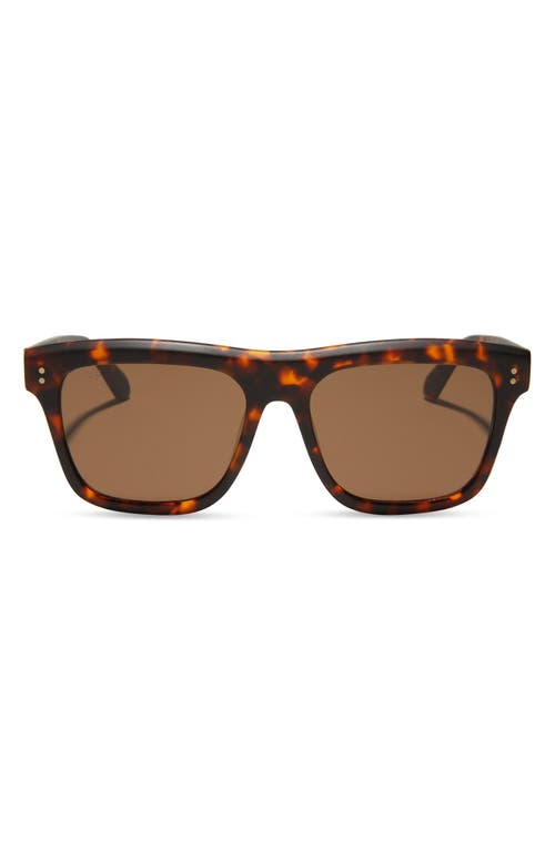 Diff Sammy 54mm Polarized Square Sunglasses In Brown
