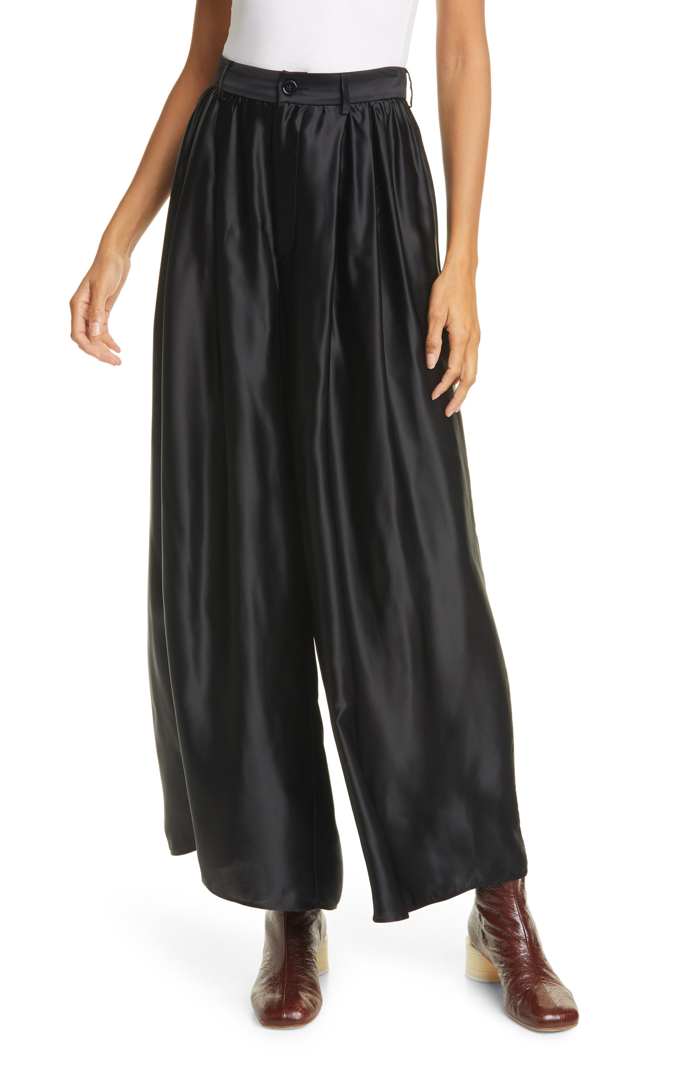MM6 Maison Margiela Wide Leg Satin 