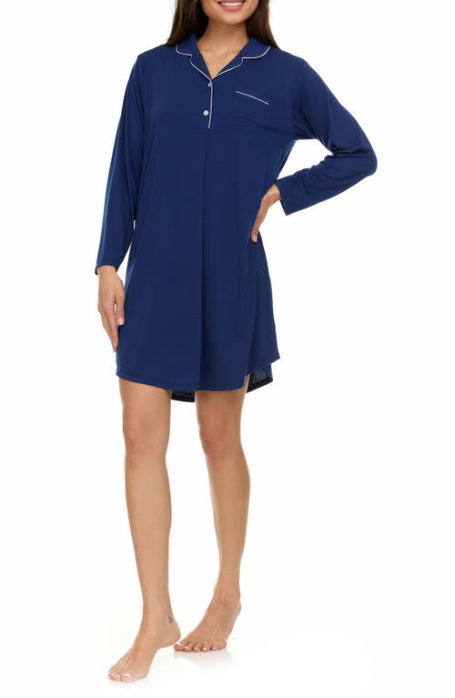FLORA NIKROOZ FLORA BY FLORA NIKROOZ DEBORAH LONG SLEEVE NIGHTSHIRT