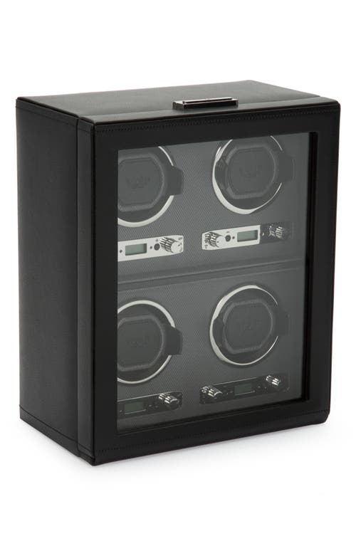 Wolf Viceroy 4-watch Winder & Case In Black
