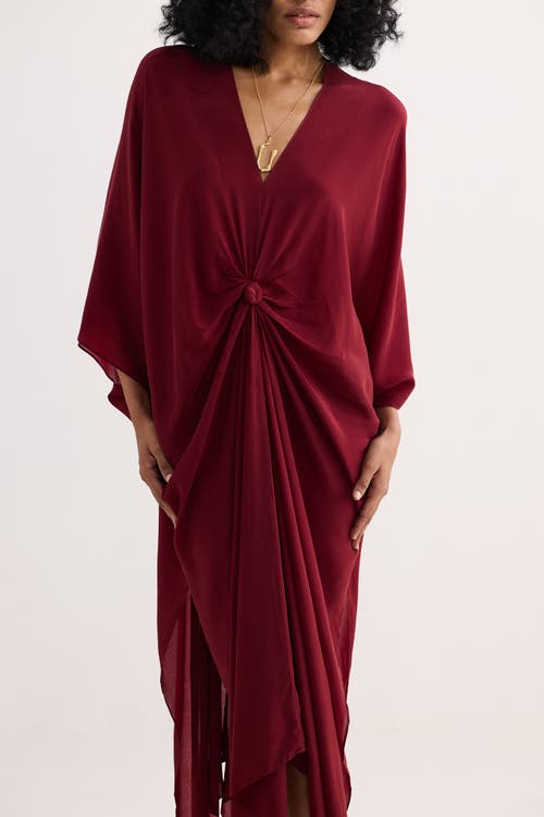 REISTOR REISTOR FRONT TWIST KAFTAN DRESS 
