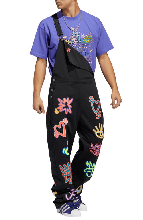 x Kris Andrew Small Loveuni Stretch Recycled Polyester Overalls in Multicolor