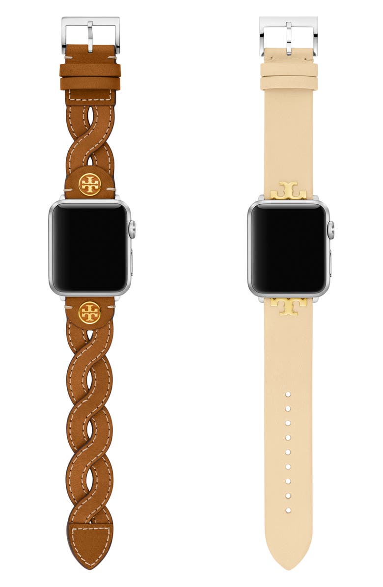 Tory Burch 2-Pack Leather Apple® Watch Watchbands | Nordstrom
