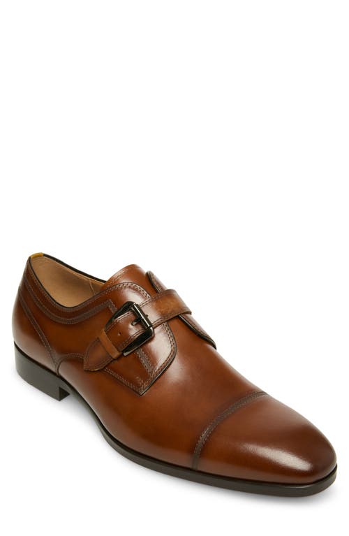 Covet Monk Strap Shoe in Cognac Leather