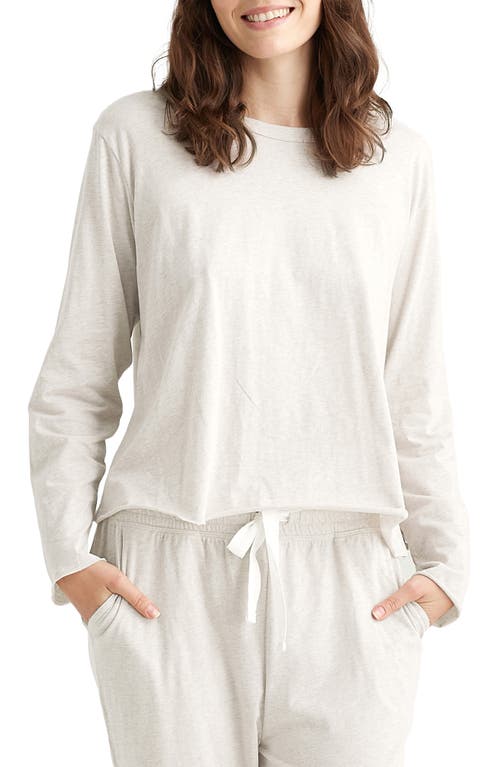 Jada Long Sleeve Cotton Pajama Top in Ecru