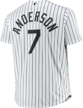 PROFILE Men's Tim Anderson White Chicago White Sox Big & Tall Replica  Player Jersey