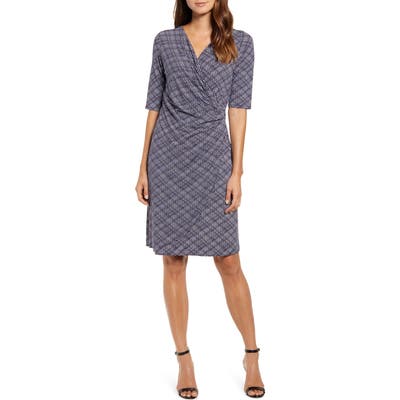 Tommy Bahama Geo Grande Faux Wrap Dress, Black