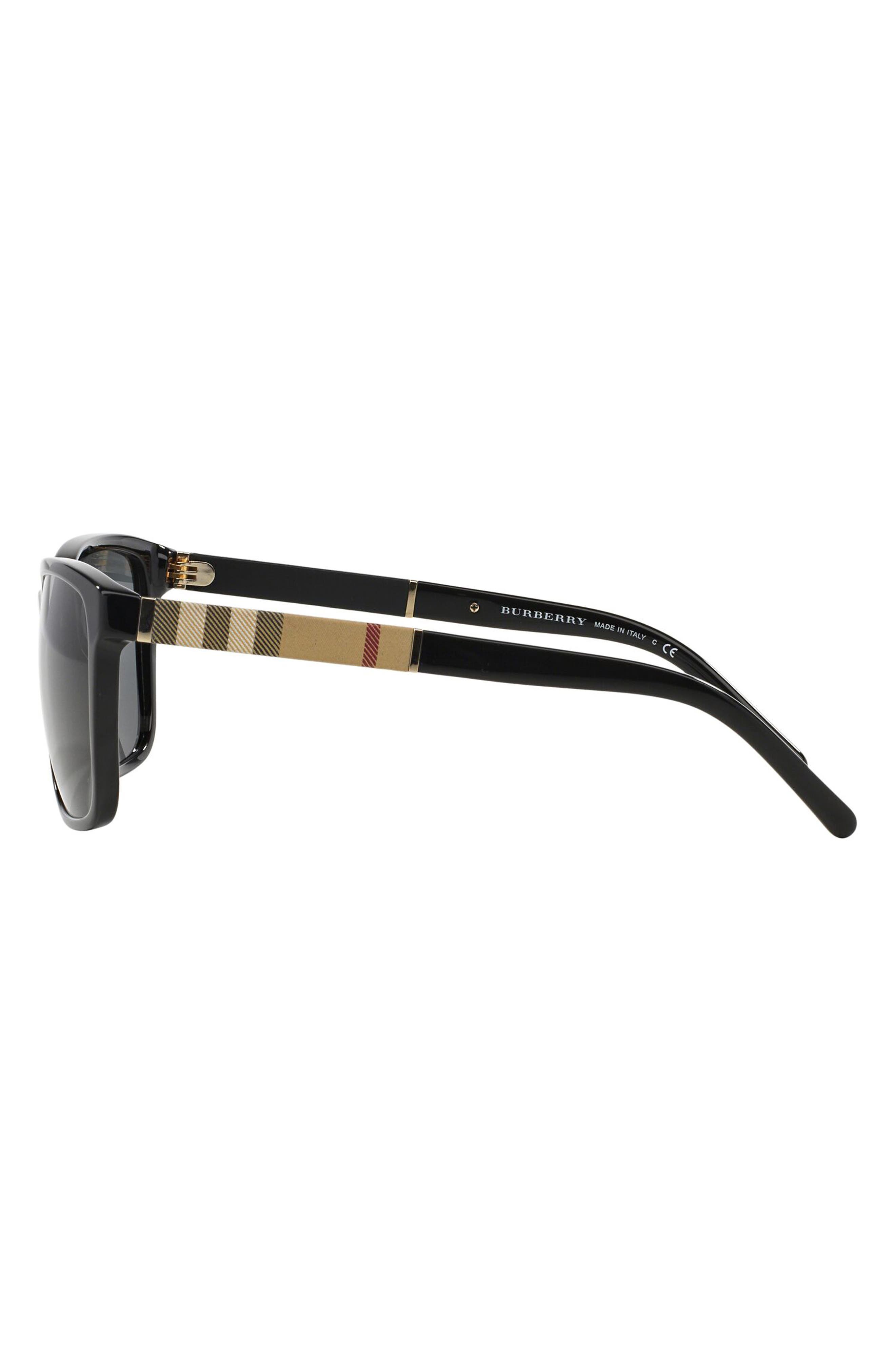 burberry 58mm check detail sunglasses