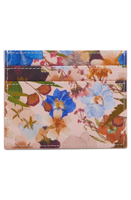 Shop Ted Baker Victoria Leather Card Wallet In Flower Print Textured