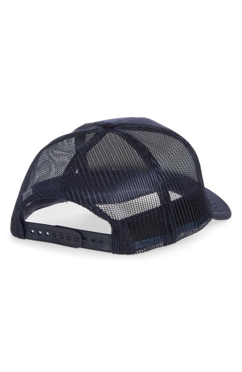 Clare V Oui Trucker Hat In Navy W/cream Oui