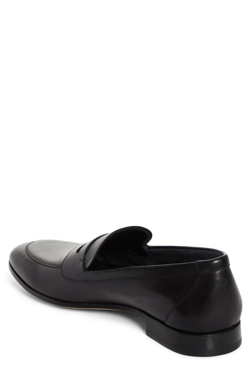Jm Weston Woogie Apron Toe Penny Loafer In Black