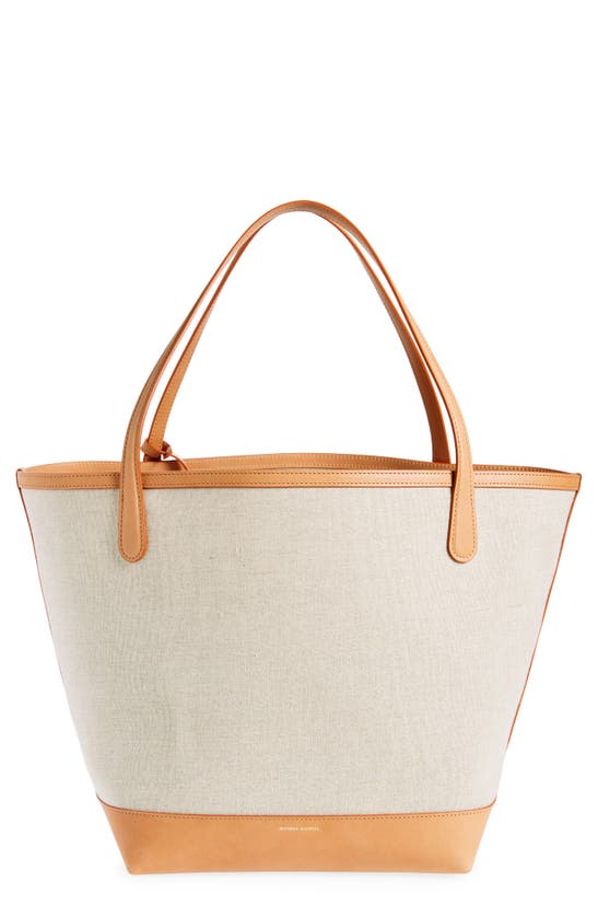 Shop Mansur Gavriel Everyday Soft Canvas & Leather Tote In Natural