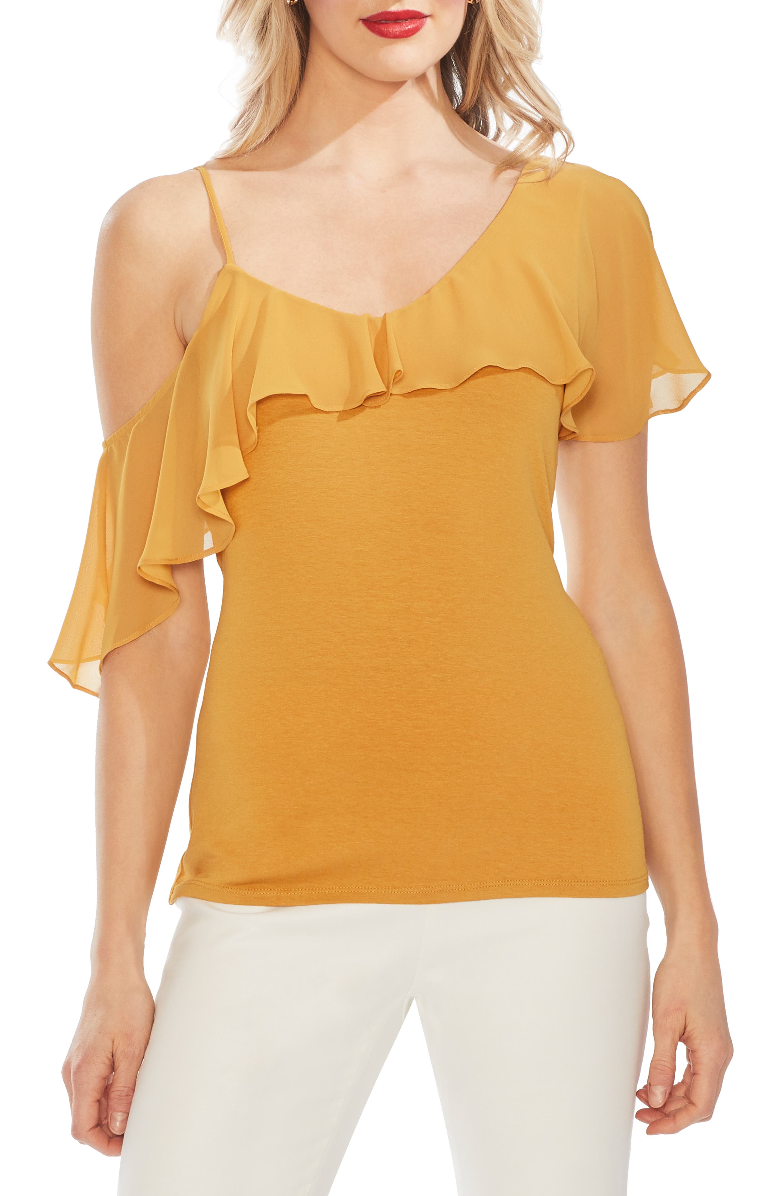 vince camuto one shoulder top
