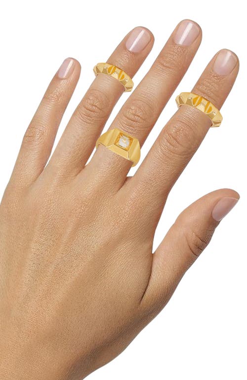 Vince Camuto Assorted 3-pack Ring Set In Gold Tone
