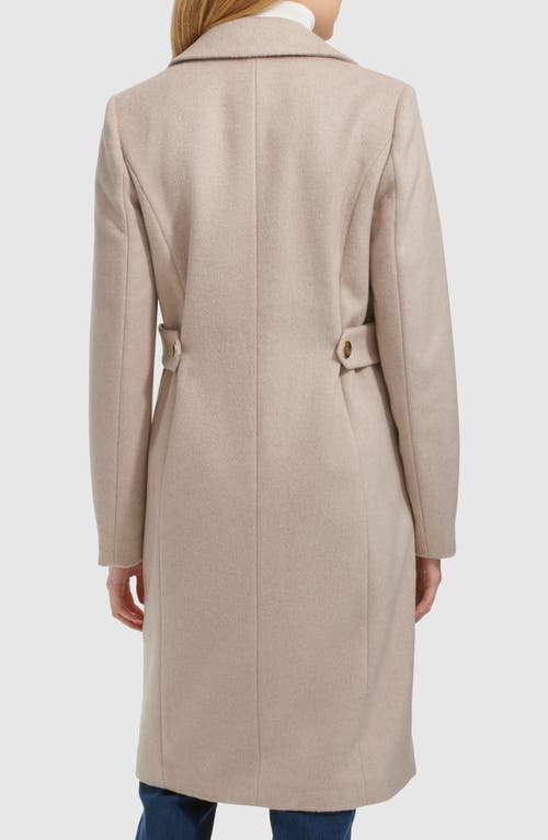 Cole Haan Slick Wool Blend Coat In Bone