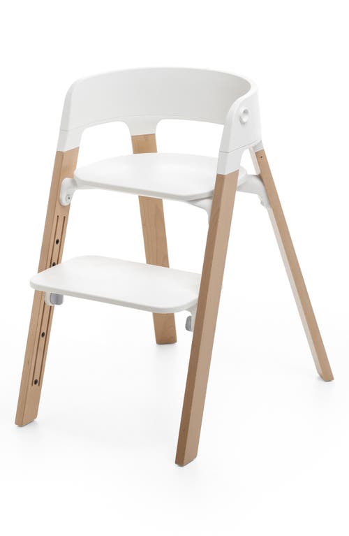 Stokke Steps Chair in Natural Legs With White Seat at Nordstrom