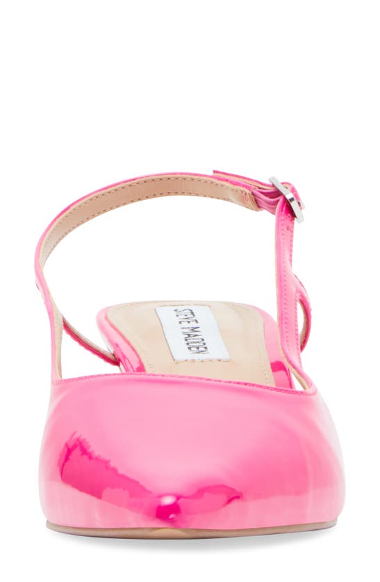 Shop Steve Madden Legaci Kitten Heel Pointed Toe Pump In Hot Pink Patent