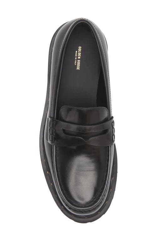 Golden Goose Chunky Loafers With Studded Welt Black In Black