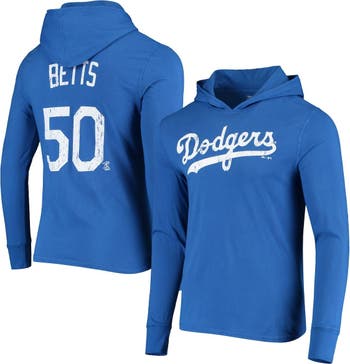 Men's Majestic Threads Oatmeal Los Angeles Dodgers Fleece Pullover  Sweatshirt