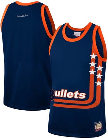 Men's Washington Bullets Mitchell & Ness Blue Big & Tall Throwback Logo Pullover  Hoodie