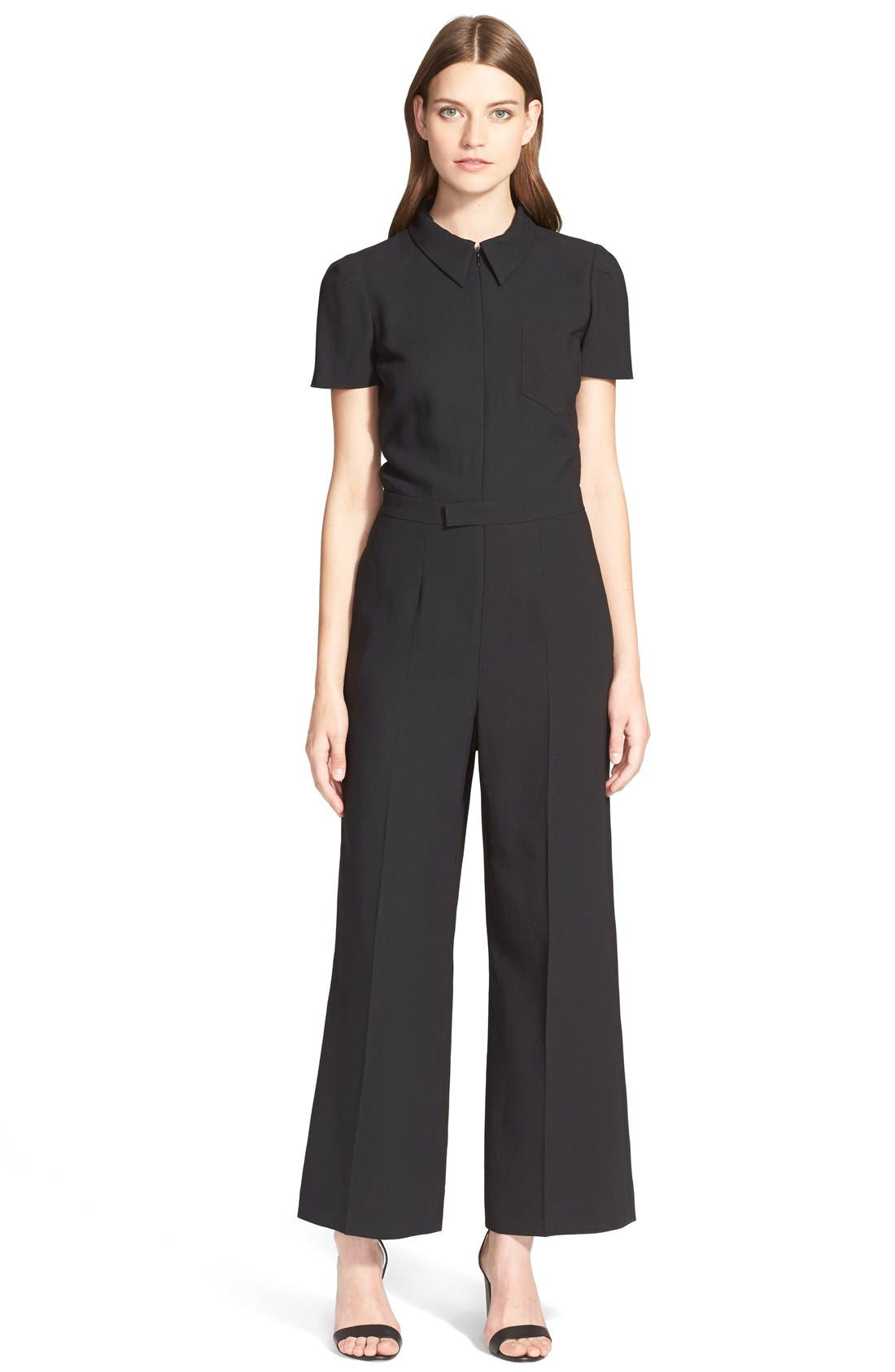 RED Valentino Short Sleeve Crop Jumpsuit Nordstrom
