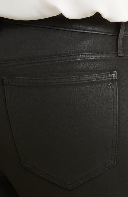 Shop Madewell Kick Out Crop Coated Jeans In True Black