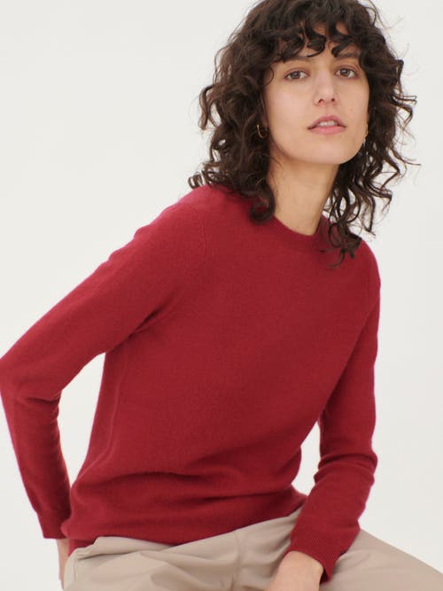 Gobi Cashmere Cashmere Hat And Sweater Set In Cabernet