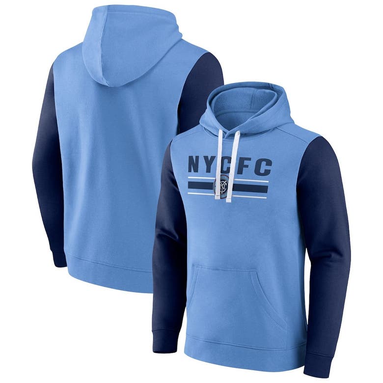 Shop Fanatics Branded Sky Blue New York City Fc To Victory Pullover Hoodie