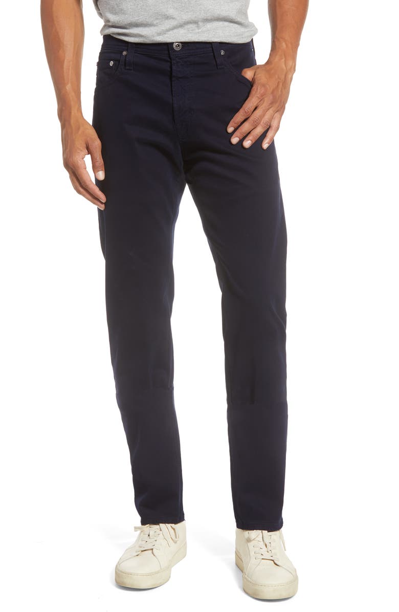 AG Tellis Sueded Stretch Sateen Slim Leg Pants | Nordstrom