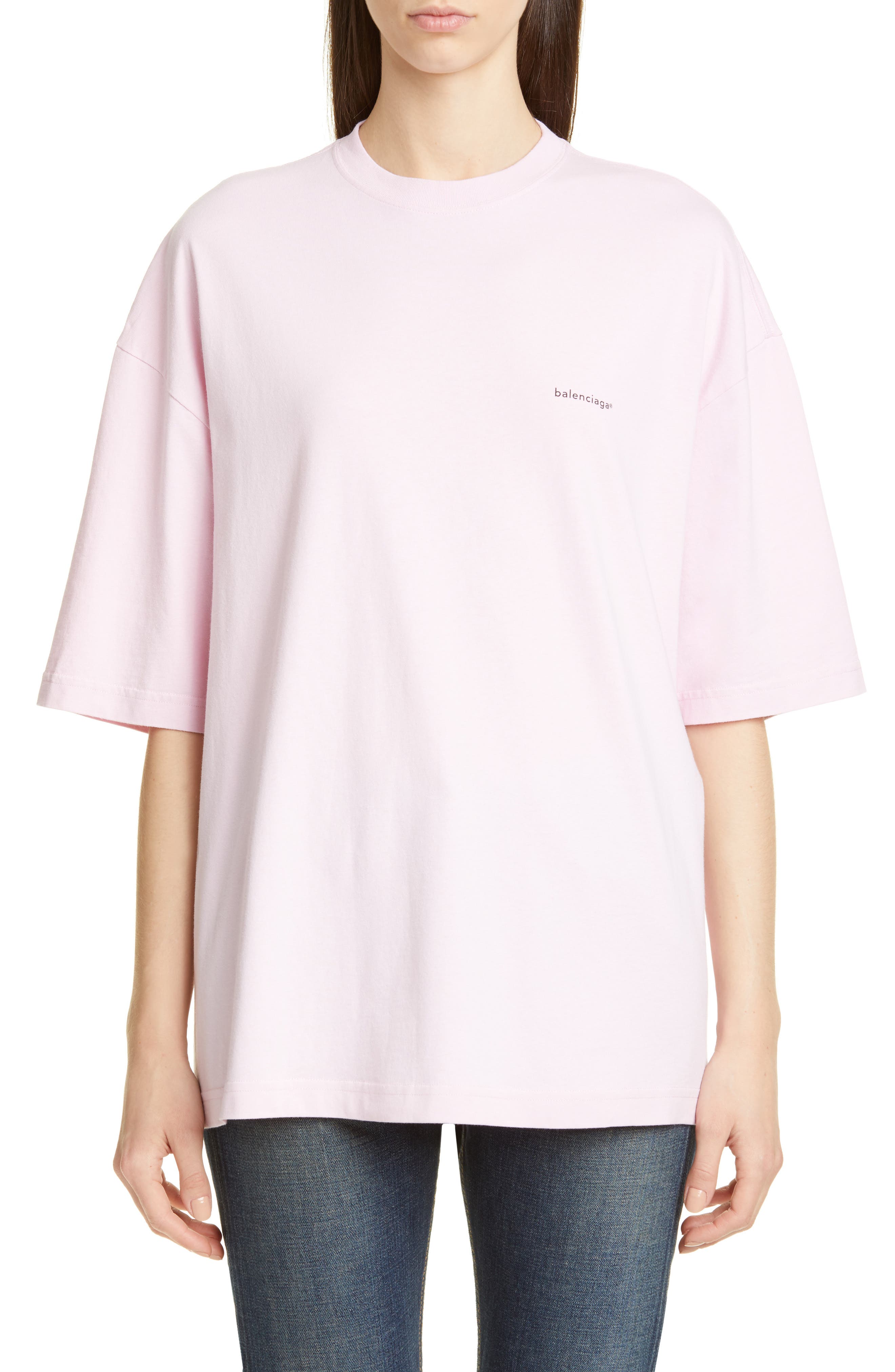 balenciaga small logo tee