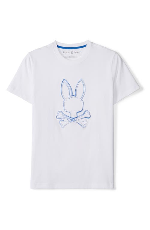 Psycho Bunny Vincent Pima Cotton Graphic T-shirt In White