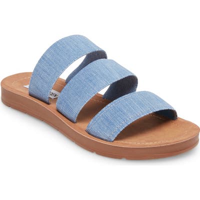 Steve Madden Pascale Slide Sandal, Blue