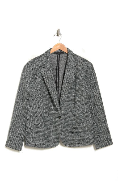 Shop Amanda & Chelsea Tweed Knit Jacket In Black/white
