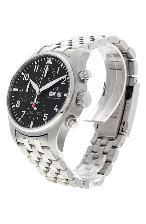 Shop Watchfinder & Co. Iwc  Pilots Bracelet Chronograph Watch, 41mm In Black/silver