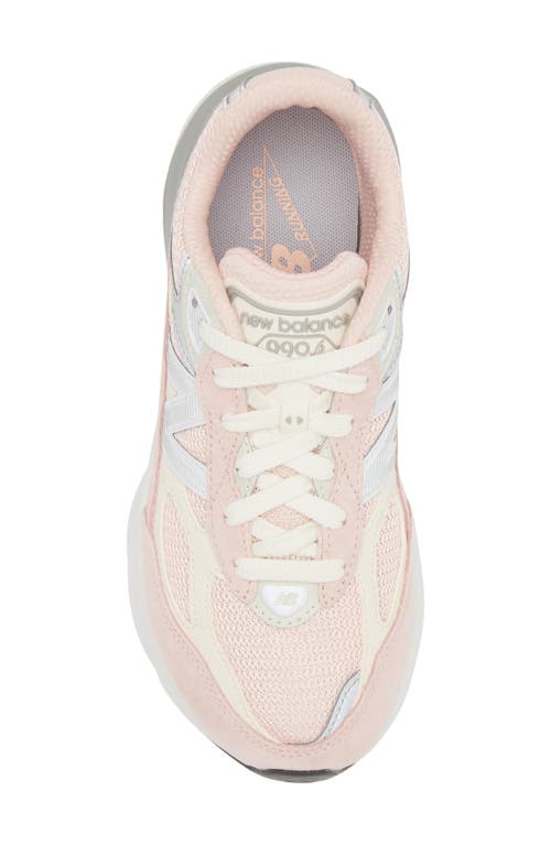 Shop New Balance Kids' 990v6 Sneaker In Pink Haze/white