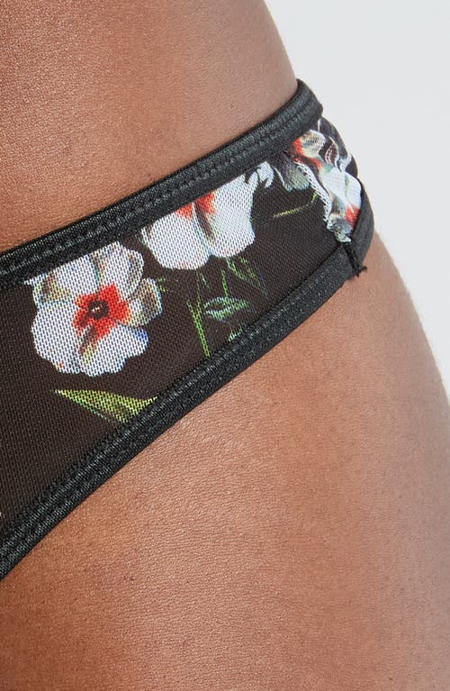 Shop Kilo Brava Floral Mesh Thong In Botanical Garden