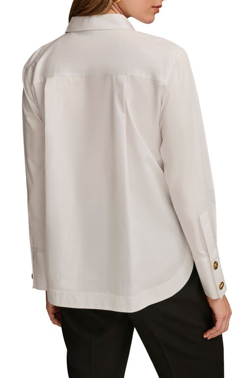 Donna Karan Cotton Button-up Shirt In White