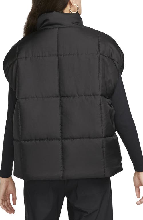Shop Nike Sportswear Classic Water Repellent Therma-fit Loose Puffer Vest In Black/white