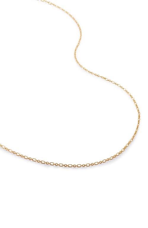 Shop Monica Vinader Woven Chain Necklace In 18ct Gold Vermeil/ss