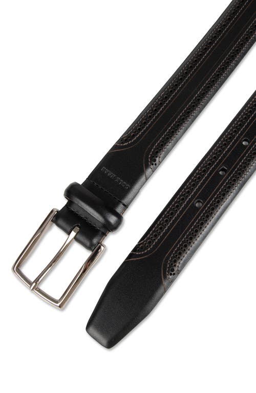 COLE HAAN COLE HAAN BROGUE LEATHER BELT 