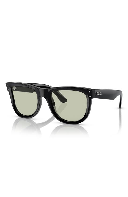 Ray Ban Reverse Wayfarer 53mm Square Sunglasses In Black Green