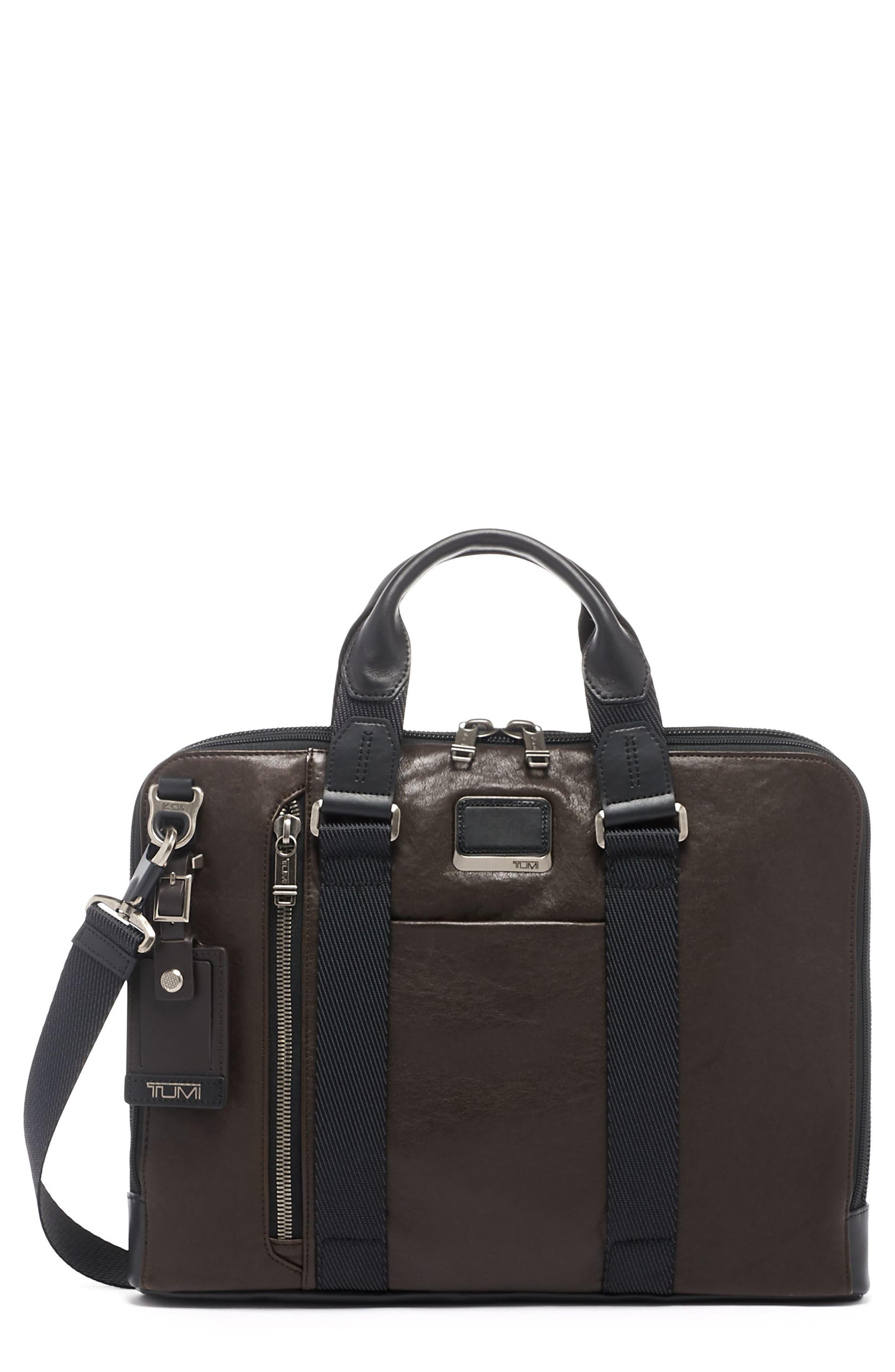 UPC 742315557236 product image for Tumi Alpha Bravo Aviano Slim Briefcase in Dark Brown at Nordstrom | upcitemdb.com