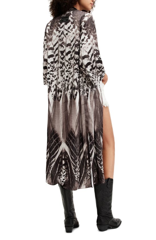 Shop Allsaints Carine Sierra Abstract Print Duster In White