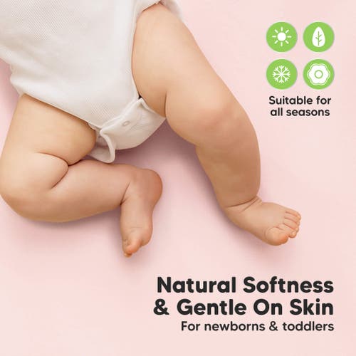 Keababies 2-pack Soothe [protect+] Waterproof Crib Sheets In Mist Rose